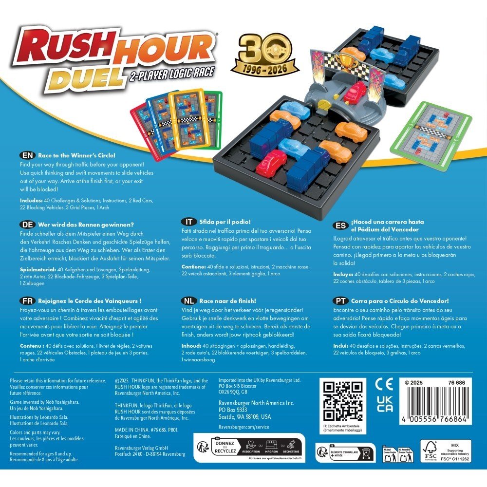 Rush Hour Duel - Juego de lógica para 2 jugadores ThinkFun