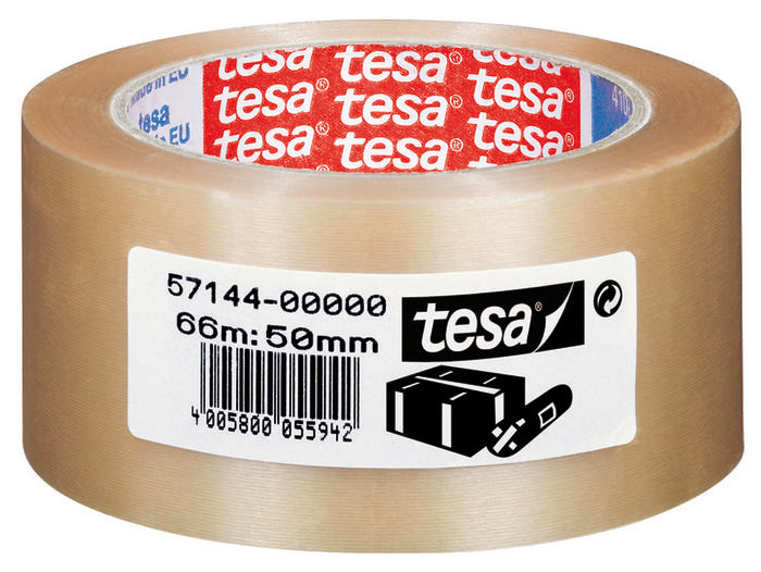 CINTA ADHESIVA 66X50 PVC RUGOSO TORRE TRANSPARENTE | 6 UNIDADES | (TESA TAPE, S,A,) Imagen principal del producto