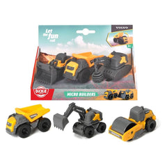 SET 3 VEHICULOS CONTRUCCION VOLVO MICRO 9 CM 2 MOD SURTIDOS | DICKIE | 1 UNIDAD | 4006333061424