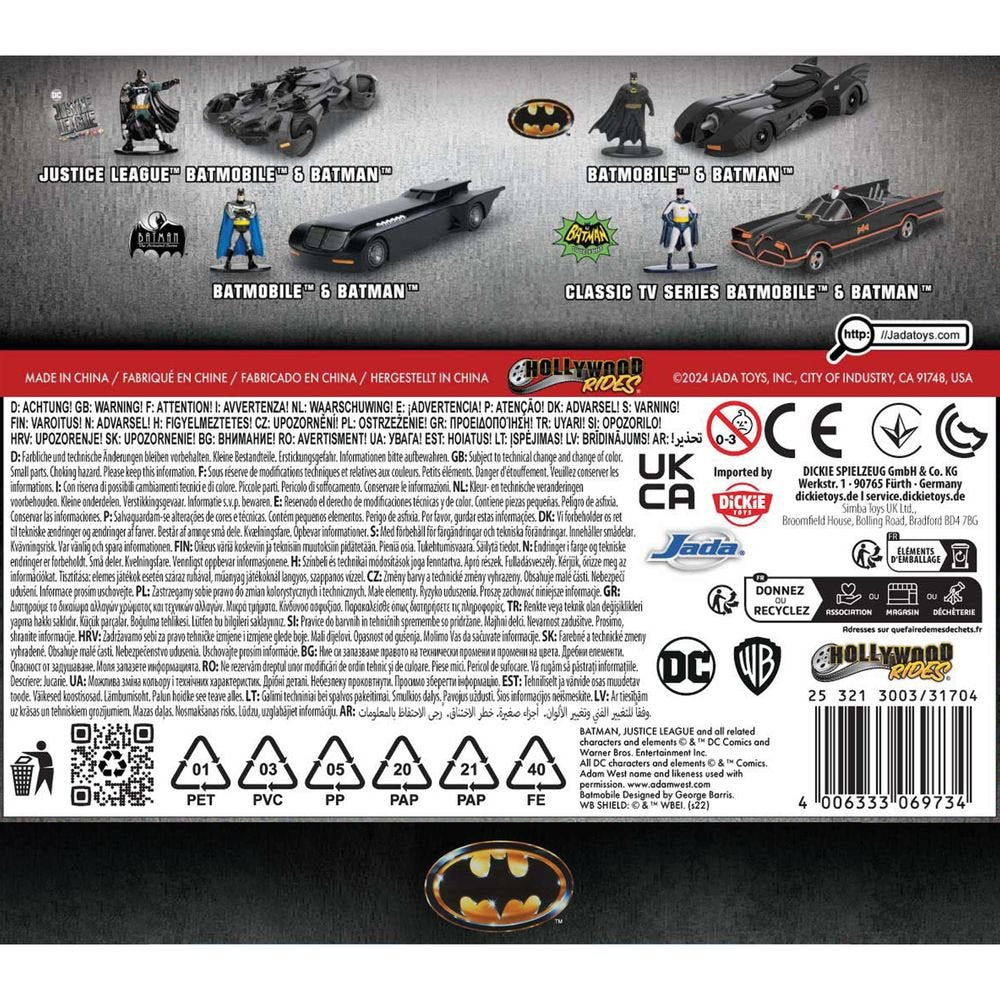 Batmóvil Metal 1:32 1989 con Figura - Jada