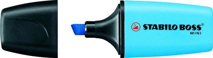 Marcador fluorescente azul Stabilo Boss Mini Pack 10