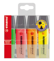 Marcador Stabilo Boss Original Estuche 4 Unid | Stabilo | Pack 1 Unidades