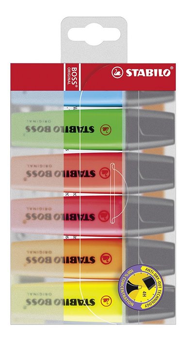 Set 6 marcadores fluorescentes stabilo boss 70 original Imagen principal del producto