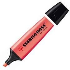 Marcador Stabilo Boss Original Rojo | Stabilo | Pack 10 Unidades