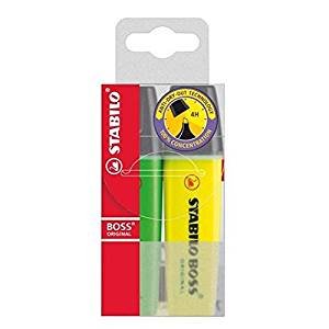 Blister 2 marcadores fluorescentes stabilo boss surtidos