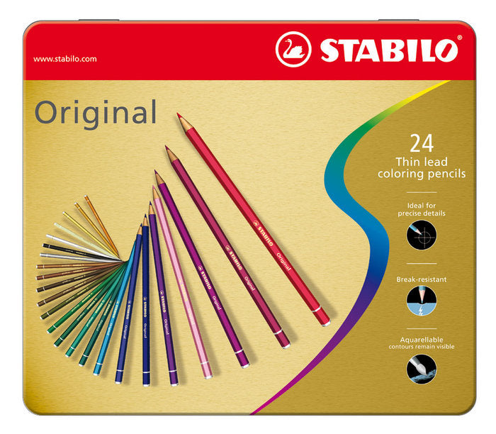 LAPIZ STABILO ORIGINAL PREMIUM 24 COLORES CAJA METAL | 1 UNIDADES | (STABILO) Imagen principal del producto
