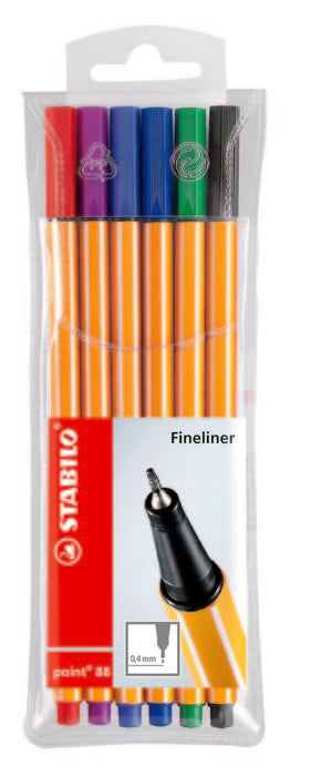 Rotulador Stabilo Point 88 6 Colores Surtidos | Stabilo | Pack 1 Unidades Imagen principal del producto