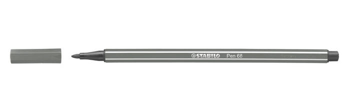 Rotulador Stabilo Pen 68 Gris Oscuro | Stabilo | Pack 10 Unidades