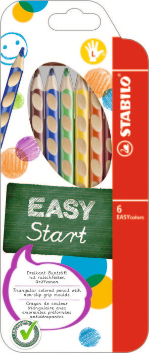Estuche 6 Lapices Stabilo Easy Colors Ergonomico Zurdos Imagen principal del producto