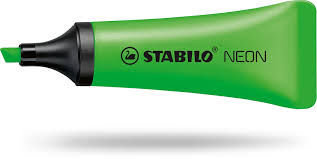 C/10 Marcadores Fluorescentes Stabilo Neon Verde