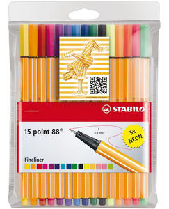 Rotulador Stabilo Point 88 Estuche Plastico 15 Unidades | Stabilo | Pack 1 Unidades Imagen principal del producto