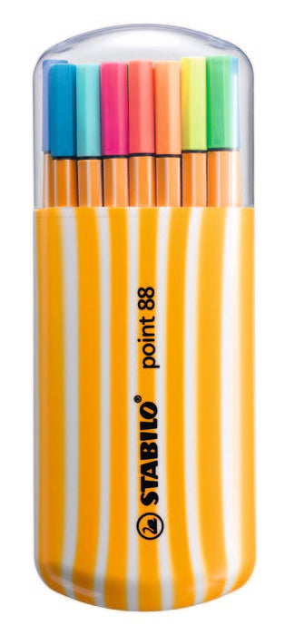 Rotulador Stabilo Point 88 Estuche Zebrui Neon De 20 Unid | Stabilo | Pack 1 Unidades Imagen principal del producto