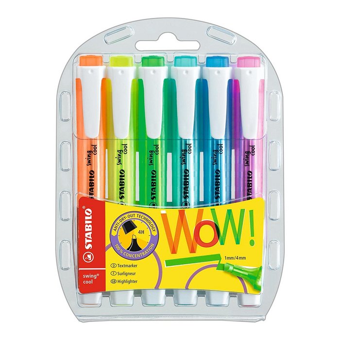 Marcador Fluorescente Stabilo Swing Cool 6 Colores | Stabilo | Pack 1 Unidades Imagen principal del producto