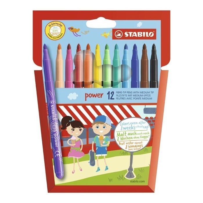 Rotulador Stabilo Power 12 Colores Surtidos | Stabilo | Pack 6 Unidades Imagen principal del producto