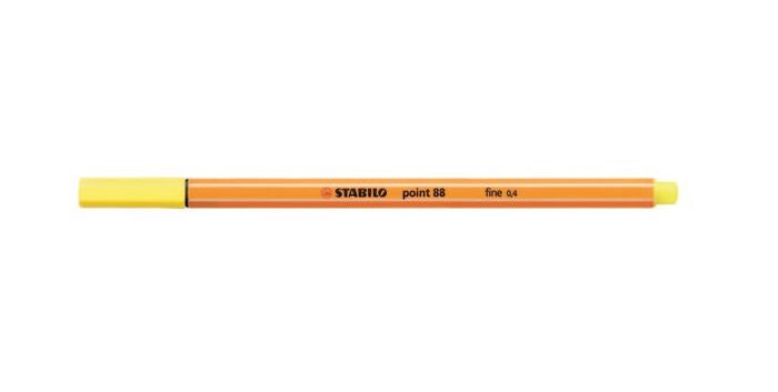 C/10 stabilo point 88 amarillo limon nº24 punta de fibra 0,4mm Imagen principal del producto