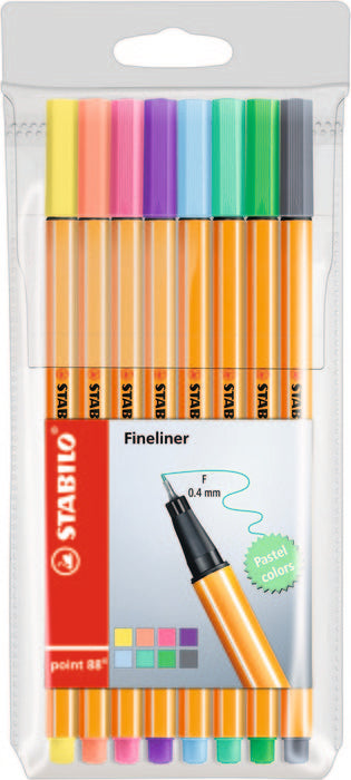Rotulador Stabilo Point 88 Estuche 8 Unid Colores Pastel | Stabilo | Pack 1 Unidades Imagen principal del producto