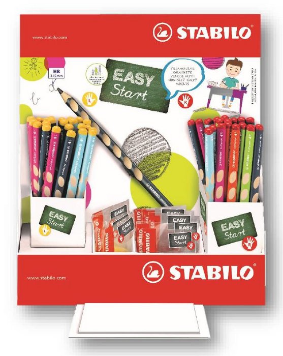Lápices HB Easygraph Zurdos y Diestros Pack 72 Stabilo con Sacapuntas