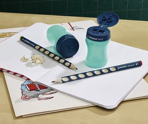 Sacapuntas ergonómico Stabilo Easy Sharpener, pack 3 uds.