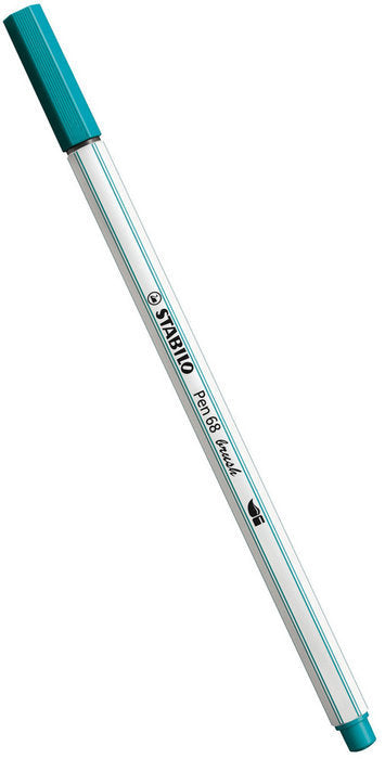 Rotulador Stabilo Pen 68 Brush Azul Turquesa | Stabilo | Pack 10 Unidades