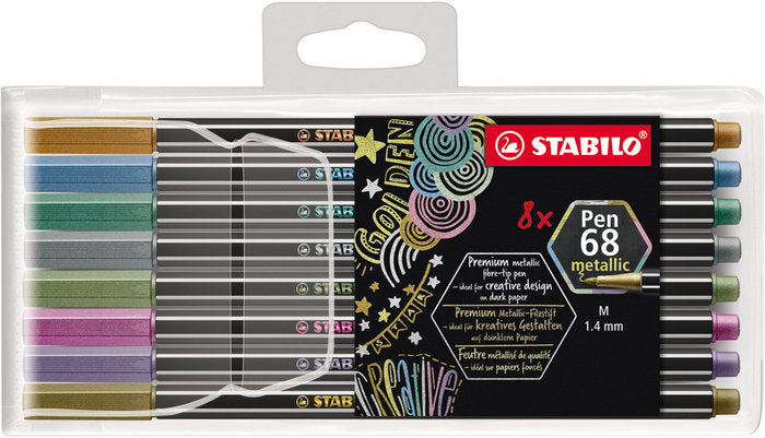 Rotulador Stabilo Pen 68 Metallic Estuche 8 Uds | Stabilo | Pack 1 Unidades