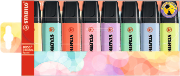 Marcador Stabilo Boss Estuche De 8 Colores Pastel | Stabilo | Pack 1 Unidades