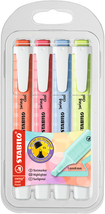 Marcador Stabilo Swing Cool Pastel 4 Colores | Stabilo | Pack 1 Unidades