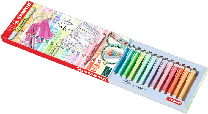 Set 18 marcadores fluorescentes stabilo swing cool pastel 8 fluor+10 pastel Imagen principal del producto