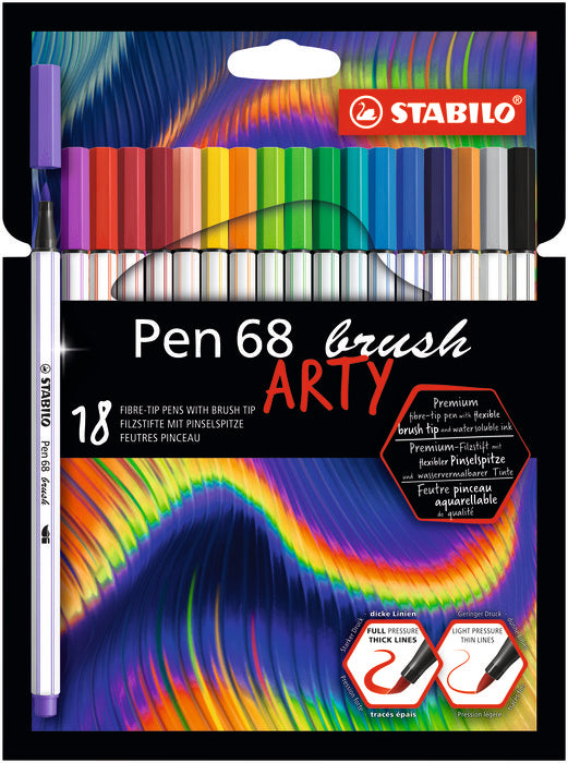Rotulador Stabilo Arty Pen 68 Brush 18 Colores | Stabilo | Pack 1 Unidades