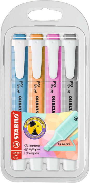 Marcador Stabilo Swing Cool Pastel 4 Colores | Stabilo | Pack 1 Unidades