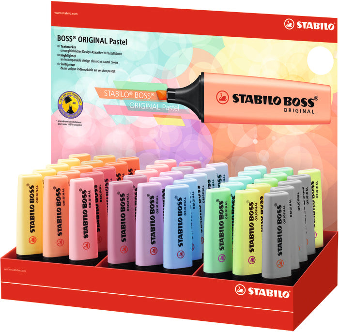 Expositor 45 Marcador Stabilo Boss Original Pastel | Stabilo | Pack 45 Unidades