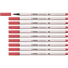 Rotulador Stabilo Pen 68 Brush Rojo Oxido | Stabilo | Pack 10 Unidades