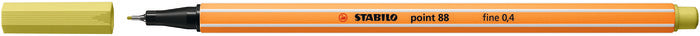Rotuladores de fibra Stabilo Point 88 Mostaza Pack 10