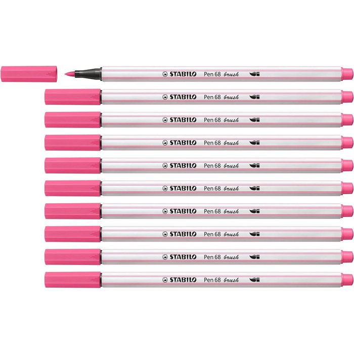 Rotulador Stabilo Pen 68 Brush Rosa Imagen principal del producto