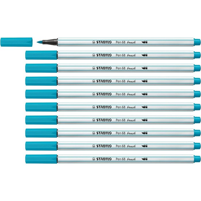 Rotulador Stabilo Pen 68 Brush Azul Claro Imagen principal del producto
