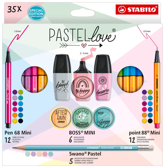 Set Mixto Mini World Pastel Love Stabilo