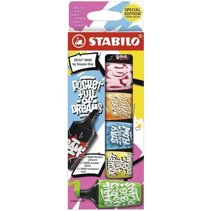 Marcador Stabilo Boss Mini Snooze One 6 Colores Surtidos | Stabilo | Pack 1 Unidades