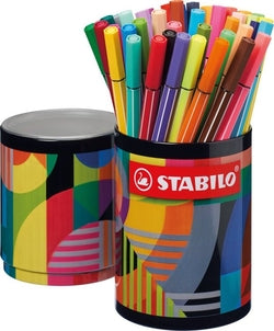 Rotulador fibra Stabilo 68 colores lata metal