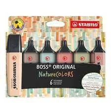 Marcador Stabilo Boss Original Naturecolors 6 Colores | Stabilo | Pack 1 Unidades