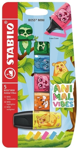 Marcadores fluorescentes Stabilo Boss Mini Animal Vibes
