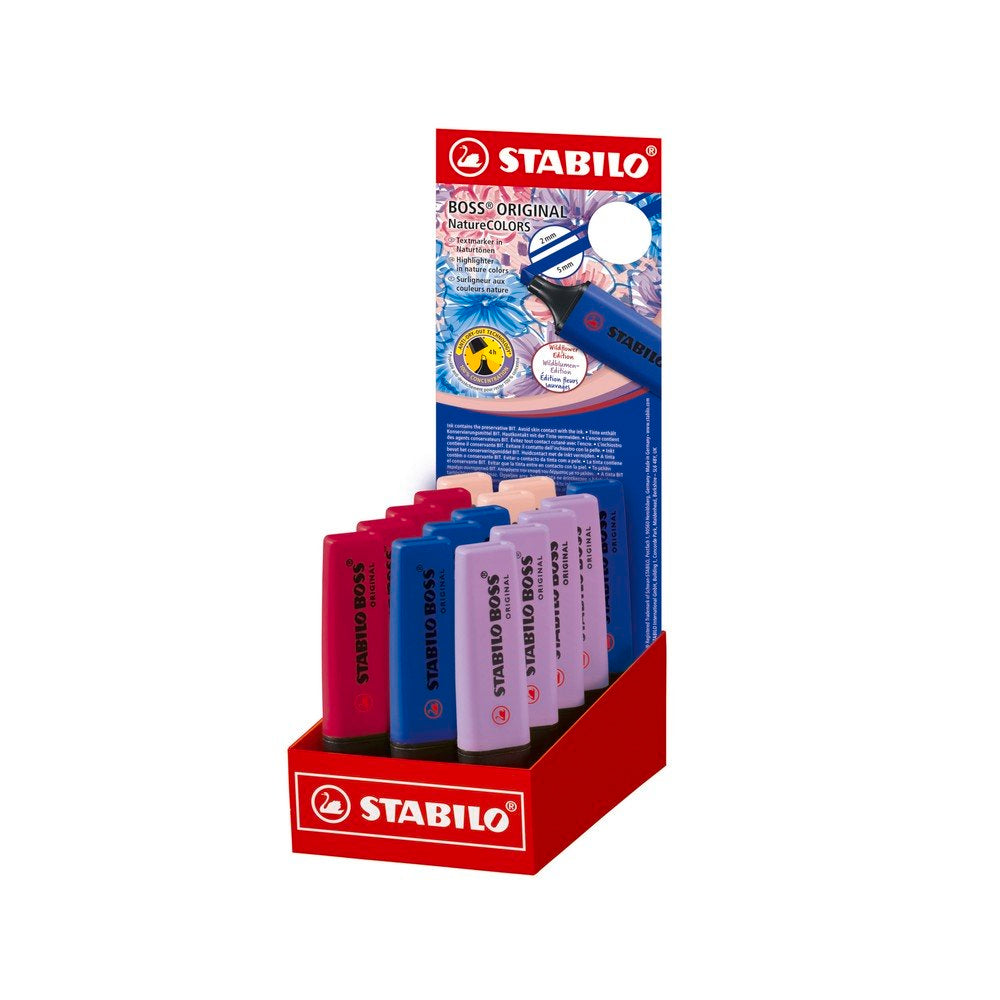 Expositor 15 Marcador Stabilo Boss Wildflowers Color Surtido
