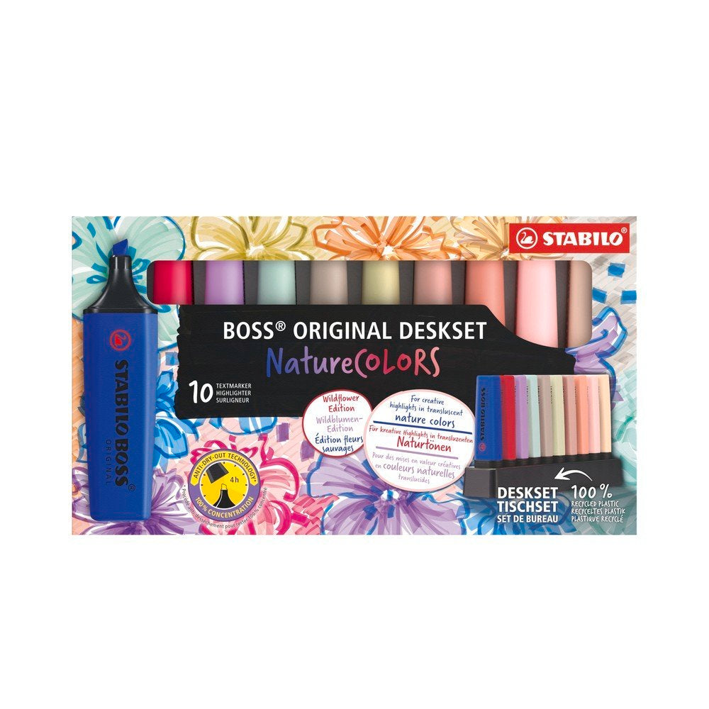 Marcador Stabilo Boss Nature Wildflowers Deskset 10 Colores Imagen principal del producto