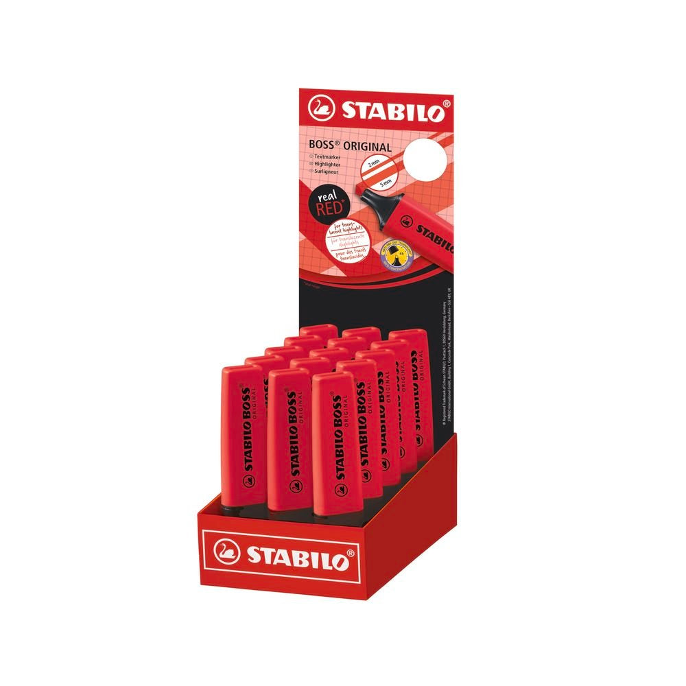 Expositor 15 Marcador Stabilo Boss Original Rojo Imagen principal del producto