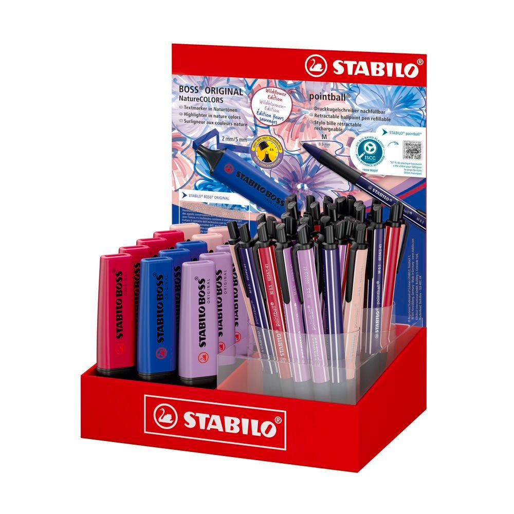 Expositor Stabilo Naturecolors Wildflower Pointball y Boss