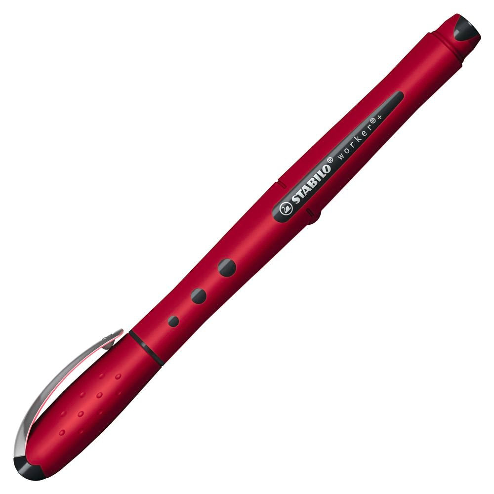 Boligrafo Stabilo Worker Wildflower Edition Rojo Borgoña