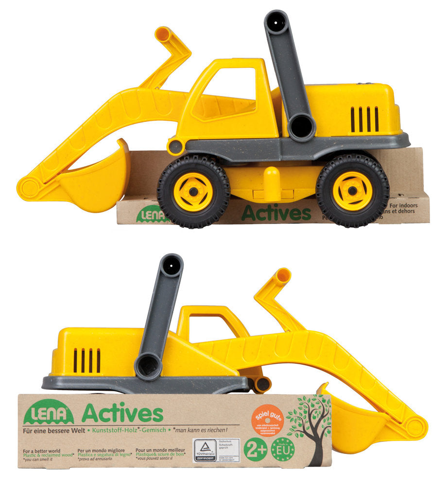Excavadora Eco de Lena - Juguete de madera y plástico