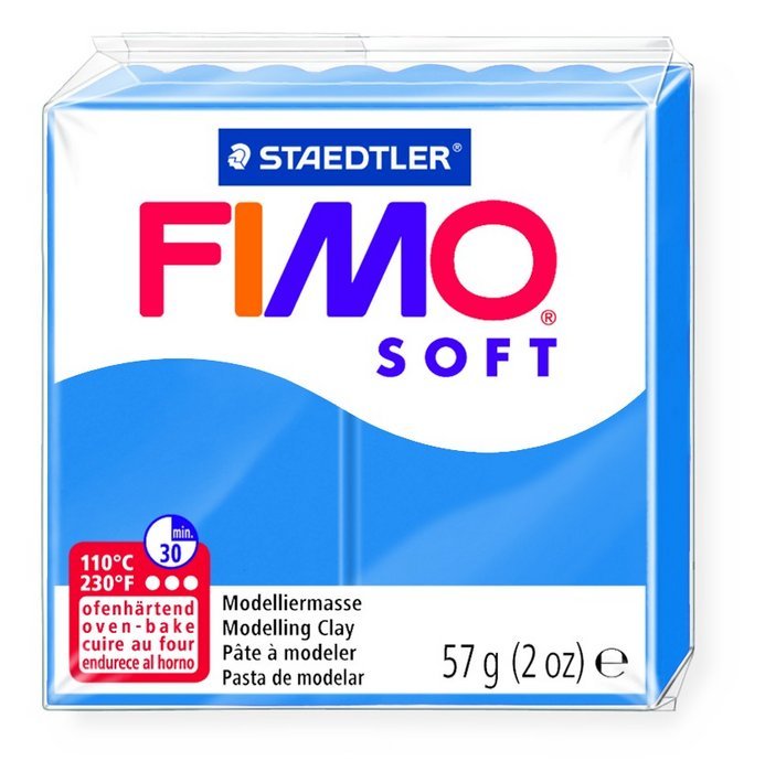Pastilla 57 g Fimo Soft Azul - Arcilla de modelar flexible y fácil de trabajar