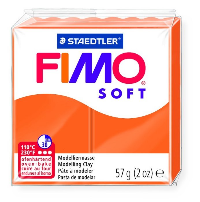 PASTILLA 57GRS FIMO SOFT NARANJA | 6 UNIDADES | (FIMO)