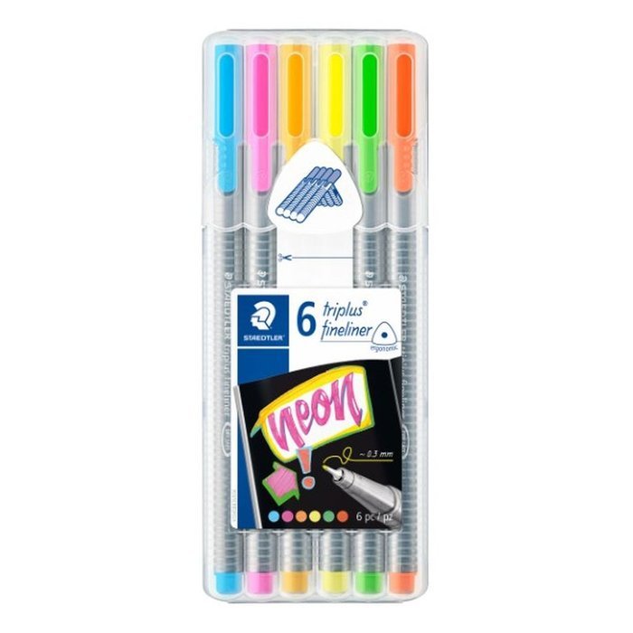 Estuche 6 rotuladores Triplus Fineliner Neon STAEDTLER Imagen principal del producto