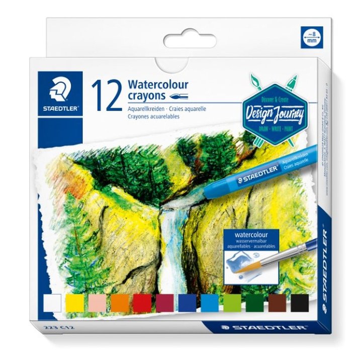 CERA STAEDTLER 223 12 COLORES ACUARELABLES | 1 UNIDADES | (STAEDTLER)