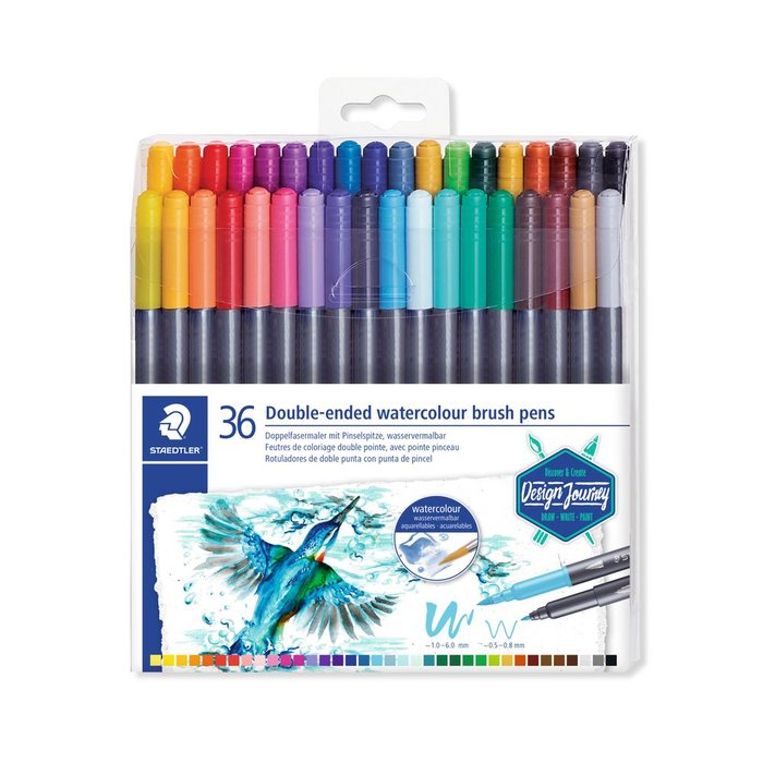 Rotulador Staedtler Dbl Punta Pincel Acuarelable 3001 36 Ud | Staedtler | Pack 1 Unidades Imagen principal del producto